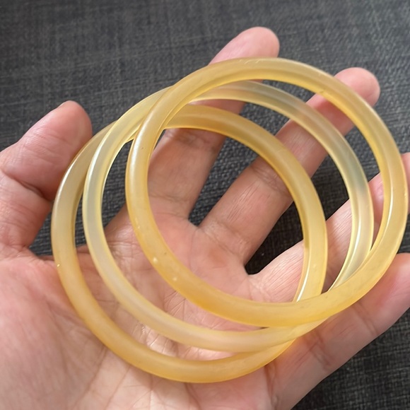 Vintage Lucite Bangle Bracelet Lot Set Retro Plastic Old Costume Jewelry Boho 3x - Picture 1 of 6